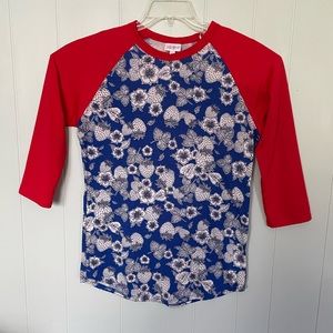 Lularoe Randy Strawberry Baseball T-Shirt Size S